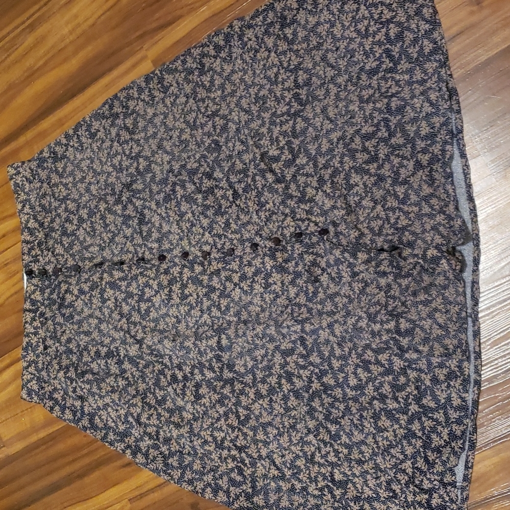 Button front vintage midi skirt